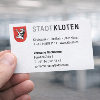 Stadt Kloten Visitenkarten bestellen