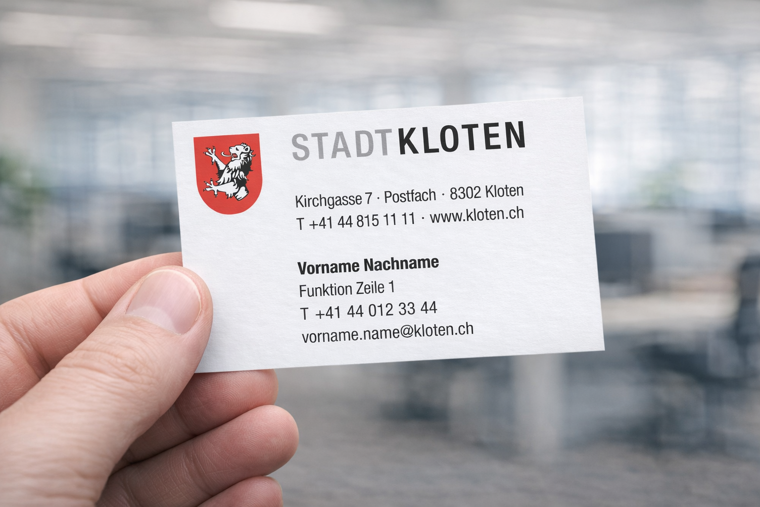 Stadt Kloten Visitenkarten bestellen